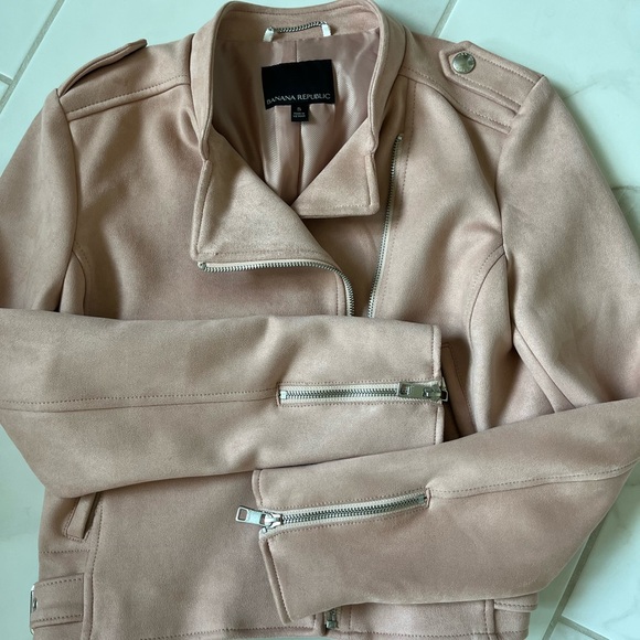 Pink cropped moto jacket - Picture 3 of 6